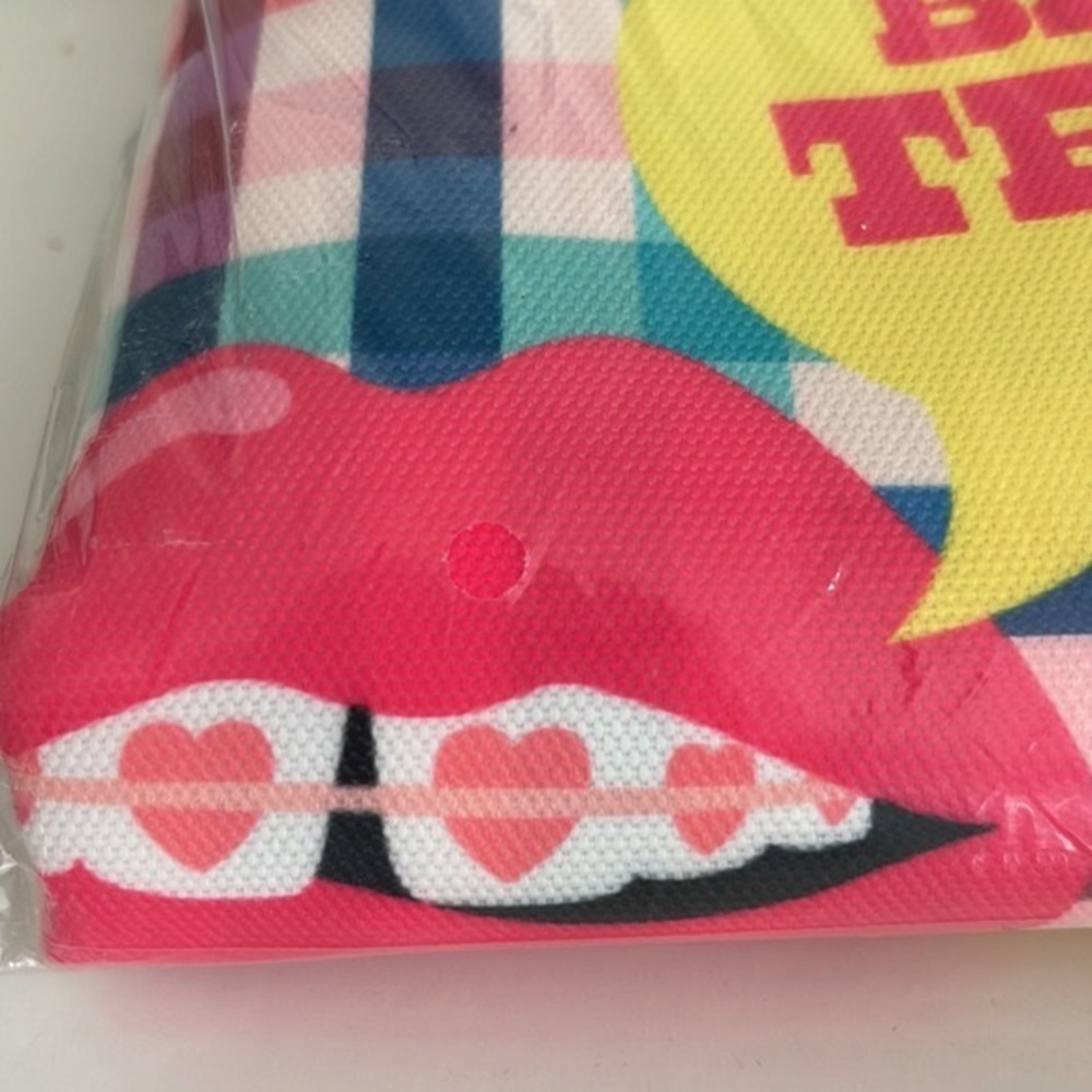 Benefit San Francisco Colorful Pink Plaid Duffle Bag (Bag of Tricks) 🩷 - Picture 4 of 7